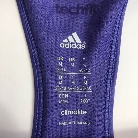 Adidas Sports Bra purple size M 0056 - Picture 4 of 6